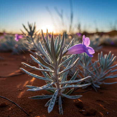 Lavender flower in the desert of Namib Desert, Namibiaの素材