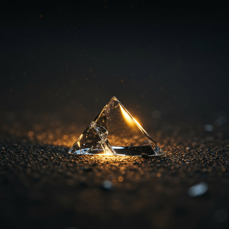 Two diamonds on a black background with golden bokeh effect.の素材