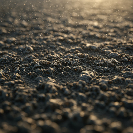 Close up of the snow on the ground. Small depth of field.の素材