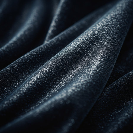 Closeup of the texture of the satin fabric with some foldsの素材