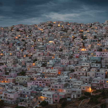 Night view of Positano, Amalfi Coast, Italyの素材