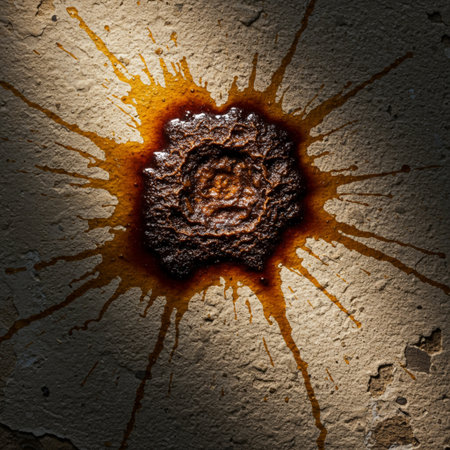 Rusty metal plate on the wall. Background. Toned.の素材