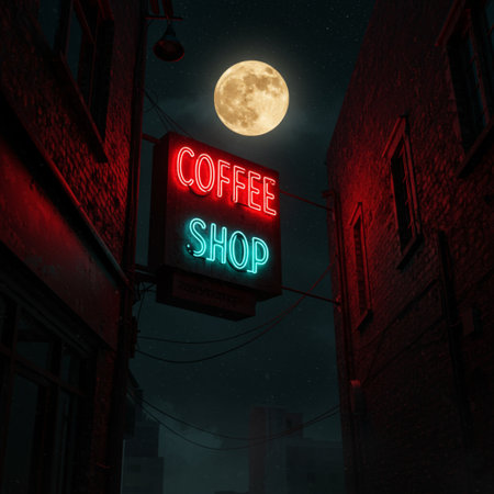 Conceptual hand writing showing Coffee Shop. Concept meaning a small business that primarily sells coffee and other drinksの素材