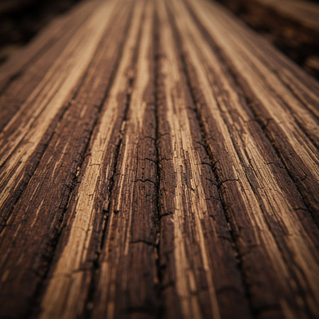 Wooden texture background. Close-up of wooden planks.の素材