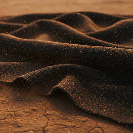 Waves of sand on a brown background. 3d rendering.の素材