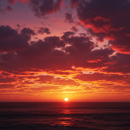 Beautiful sunset over the sea. Sunset over the sea. Nature composition.の素材