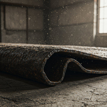 Rusty metal pipes in an abandoned industrial building, toned imageの素材