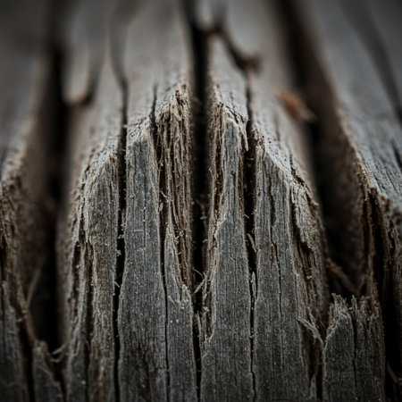 Close up of old wood texture. Selective focus. Shallow depth of field.の素材