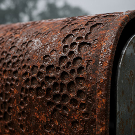 Rusty metal texture. Abstract background and texture for design. Selective focus.の素材