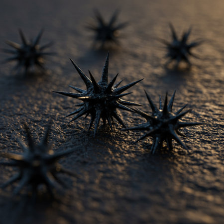 3D illustration of Bacteria. Bacteria on a dark backgroundの素材