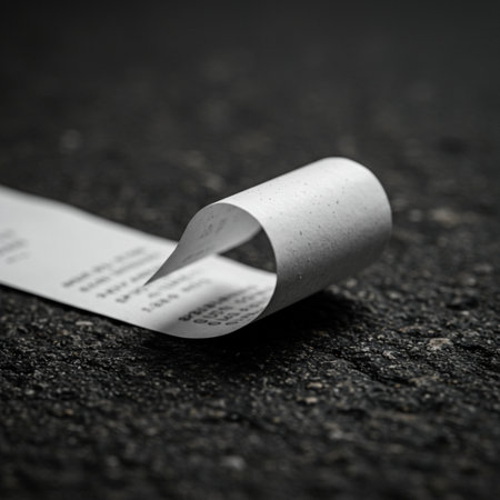 close up of a piece of paper on a black background with shallow depth of fieldの素材