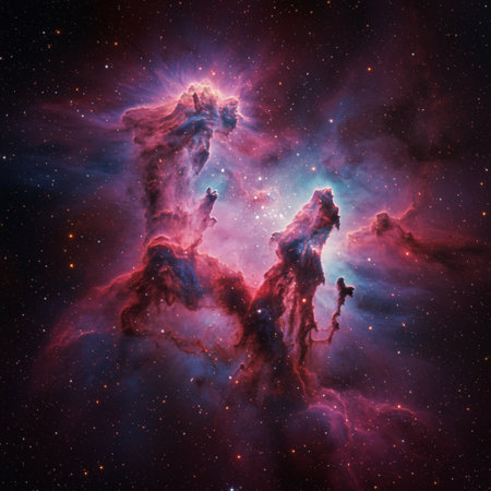 Nebula and galaxies in space. Elements of this image furnished by NASAの素材