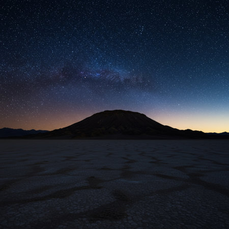 Milky Way over Mount Bromo at sunrise, Java, Indonesiaの素材