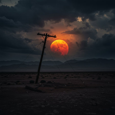 Sunset in the desert of Namibia, Africa. 3D renderingの素材