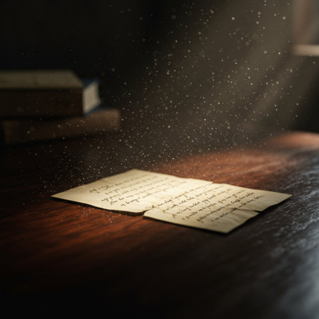 Old book on a wooden table with light coming from the window.の素材