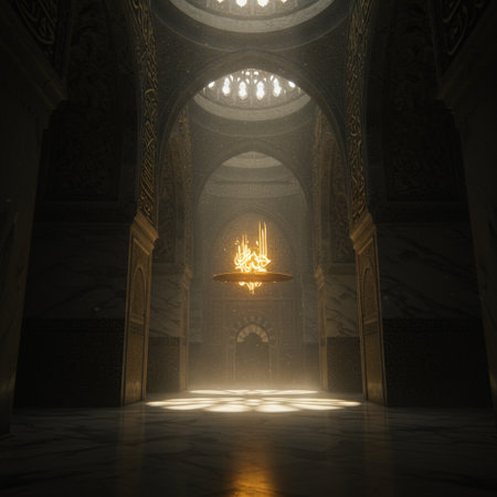 Ramadan Kareem lantern in the mosque. Ramadan Kareem backgroundの素材