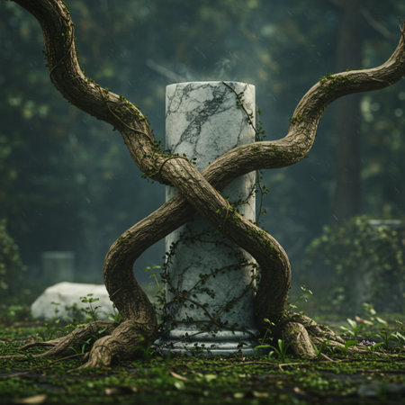 Gravestone in the cemetery. Halloween concept. 3D Renderingの素材