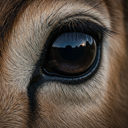 Eye of a dog close-up. Shallow depth of field.の素材