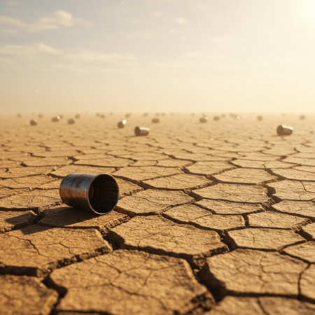 Conceptual image of drought in the desert. Global warming conceptの素材