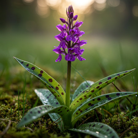 Wild orchid (Dactylorhiza majalis)の素材