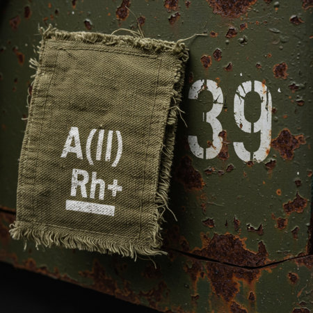 Abandoned military ammunition box on rusty metal background with inscription air forceの素材