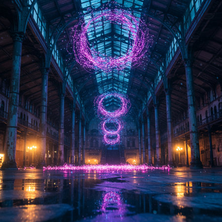 Beautiful Christmas lights in the Galleria Vittorio Emanuele II, Milan, Italyの素材
