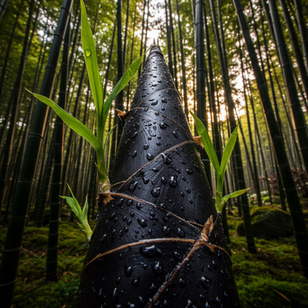 Close up of bamboo forest at Arashiyama, Kyoto, Japanの素材