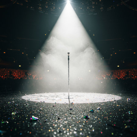 Stage lights, spotlights, spotlights, close-up viewの素材