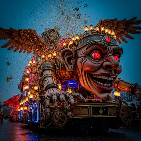 traditional carnival parade in munichの素材