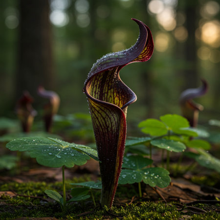 Paphiopedilum caeruleum in the forestの素材