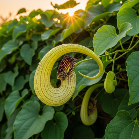 Flower of the snake fruit (Cucurbitaceae)の素材