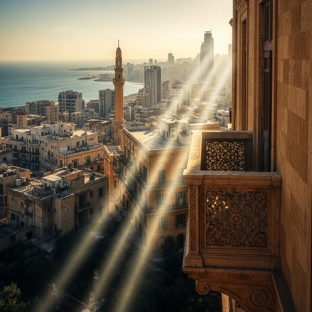 Beautiful sunset over the city of Valletta, Malta.の素材