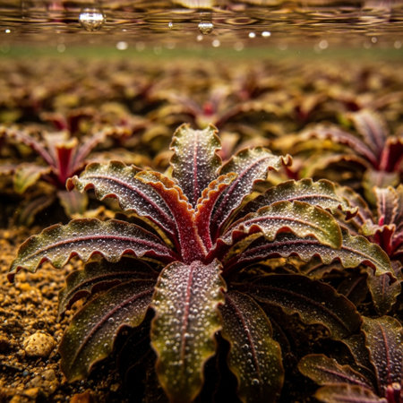 Close up of a cactus in the garden with water drops.の素材
