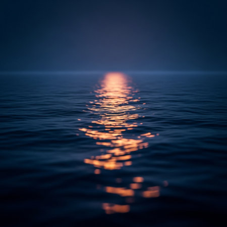 Sunset on the sea with reflection in water. Nature background.の素材