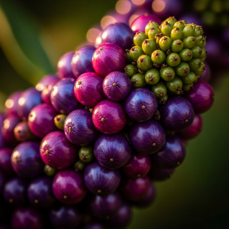 Close up of fresh coffee beans on a coffee plantation in Costa Ricaの素材