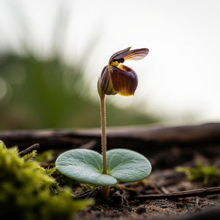 Pumpkin seedlings - Paphiopedilum giganteumの素材