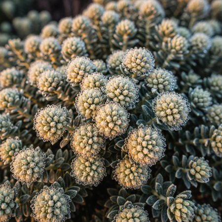 Close-up of Echeveria crassifolia cactus plant.の素材