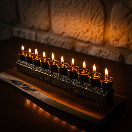 Burning candles in the church. Shallow depth of field.の素材