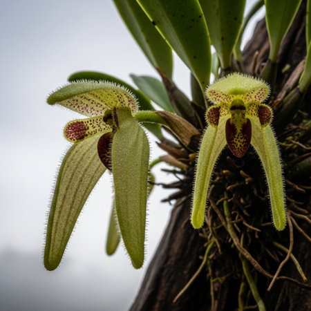 Paphiopedilum giganteum, orchid flowersの素材