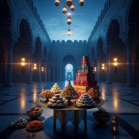 Ramadan Kareem background. Ramadan Kareem concept. 3d renderingの素材