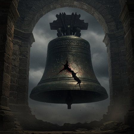 The old bell at the entrance to the temple. 3d illustrationの素材