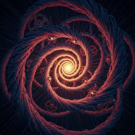 Abstract fractal. Fractal art background for creative design. Decoration for wallpaper, desktop, poster, cover booklet. Print for clothes, t-shirt. Creative illustration for designの素材