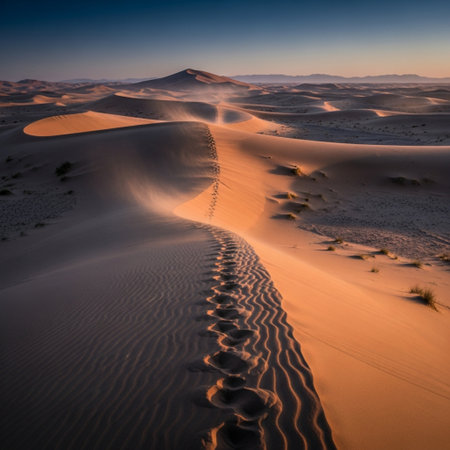 Sand dunes in the Sahara desert, Merzouga, Moroccoの素材