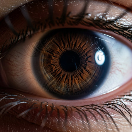 Close-up of human eye. Macro shot. Selective focus.の素材