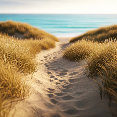 Dunes on the coast of the Baltic Sea in Kiel, Germanyの素材