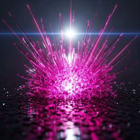 3d render, abstract background, 3d illustration, glowing particlesの素材