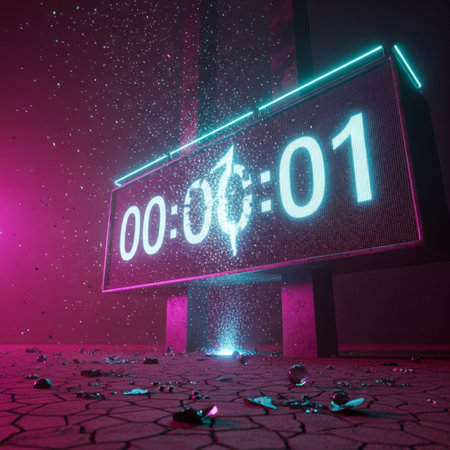 Sci-fi neon sign on the ground. 3d renderingの素材