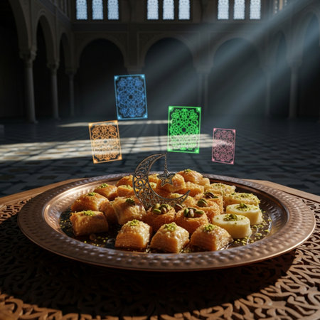 Traditional turkish dessert baklava with cashew, walnuts.の素材