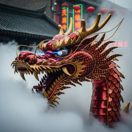Chinese dragon statue in the Forbidden City, Beijing, China, Asiaの素材