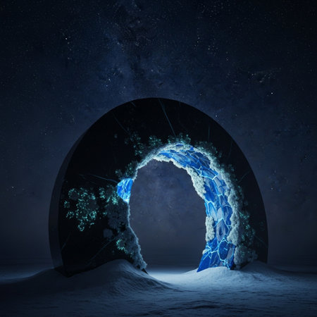 Abstract blue hole in the space. 3D rendering. Space tunnelの素材